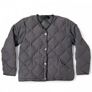 Jenni Kayne Charcoal Down Quilted Jacket, Sz L